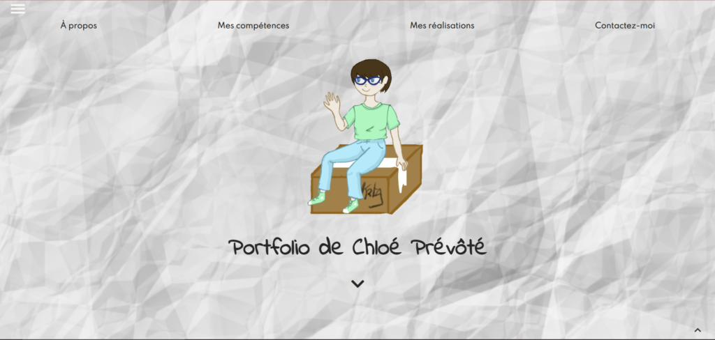 portfolio page accueil