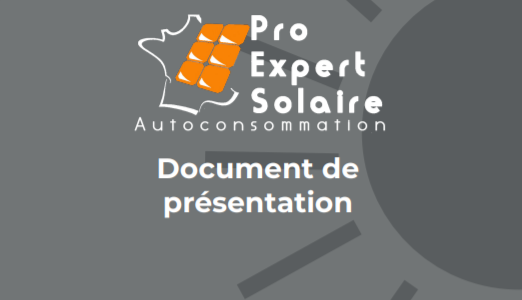 Documentation d’entreprise – Pro Expert Solaire